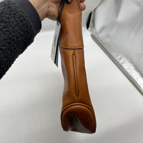 Dooney & Bourke Handbags Florentine Leather Crescent Hobo Brown Chestnut - Picture 8 of 16